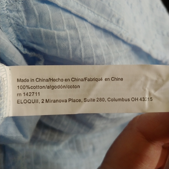 Eloquii Long Sleeve Swiss Dot Baby Doll Tiered Dress SZ 18 - Picture 9 of 14